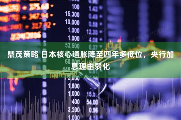 鼎茂策略 日本核心通胀降至四年多低位，央行加息理由弱化